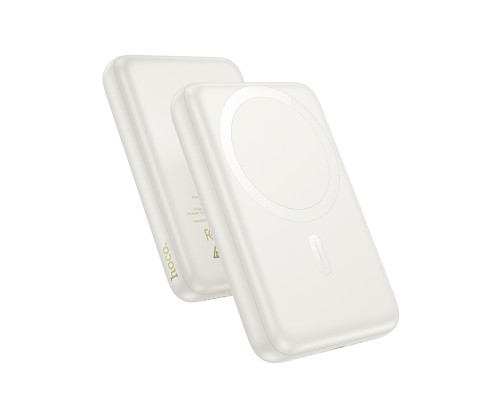 Зовнішній акумулятор HOCO J141 Grace PD20W magnetic power bank(10000mAh) Milky White (6942007639194)