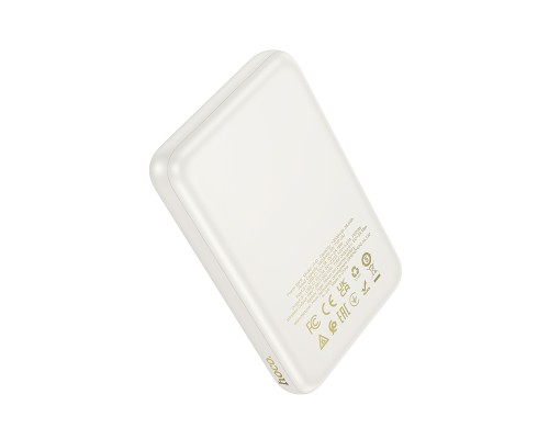 Зовнішній акумулятор HOCO J141 Grace PD20W magnetic power bank(10000mAh) Milky White (6942007639194)