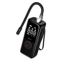 Автомобільний насос HOCO ZP18 Enlighten portable smart air pump Black (6942007673303)
