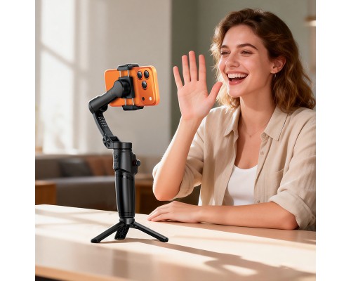 Триосьовий стабілізатор HOCO K91 Three-axis intelligent gimbal Black (6942007675802)