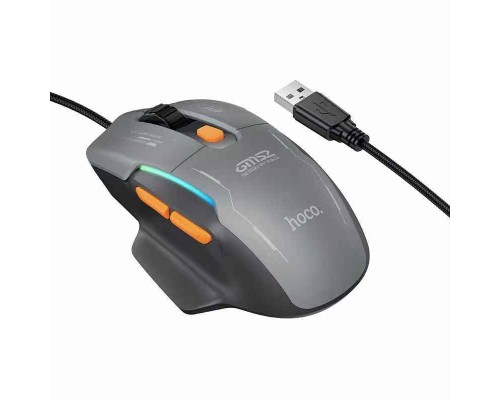 Маніпулятор миша HOCO GM52 Reddy RGB gaming wired mouse Black (6942007680967)