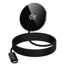 Бездротовий зарядний пристрій HOCO CW63 Pro Fast Qi2.2 magnetic wireless fast charger Black (6942007676946)
