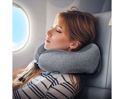 Подушка для подорожі HOCO HX70 slow rebound memory foam U-shaped pillow Black (6942007664677)