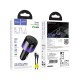 Автомобільний зарядний пристрій HOCO Z69B Vivido PD57W(2C1A) car charger with digital display set(C to C) Black (6942007681599)