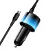Автомобільний зарядний пристрій HOCO Z69B Vivido PD57W(2C1A) car charger with digital display set(C to C) Black (6942007681599)