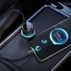 Автомобільний зарядний пристрій HOCO Z69B Vivido PD57W(2C1A) car charger with digital display set(C to C) Black (6942007681599)
