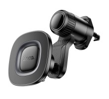 Автотримач для телефона HOCO H74 Crown ring magnetic car holder(air outlet) Black Metal Gray (6942007646895)