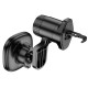 Автотримач для телефона HOCO H74 Crown ring magnetic car holder(air outlet) Black Metal Gray (6942007646895)