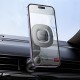 Автотримач для телефона HOCO H74 Crown ring magnetic car holder(air outlet) Black Metal Gray (6942007646895)