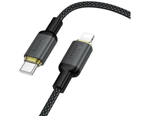 Кабель HOCO X128 Benefit PD30W charging data cable iP Black (6942007681056)