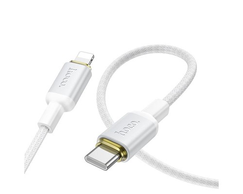 Кабель HOCO X128 Benefit PD30W charging data cable iP White (6942007681063)