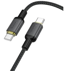 Кабель HOCO X128 Benefit charging data cable C to C Black (6942007681117)