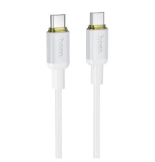 Кабель HOCO X128 Benefit charging data cable C to C White (6942007681124)