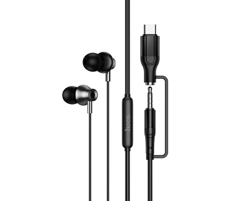 Навушники дротові HOCO M119A Mia  (Type-C/3.5mm) Black (6942007680516)