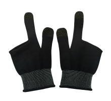 Рукавички ігрові HOCO GA21 Eagle Claw silver fiber two-finger gaming gloves(2PCS pack) Black (6942007666176)