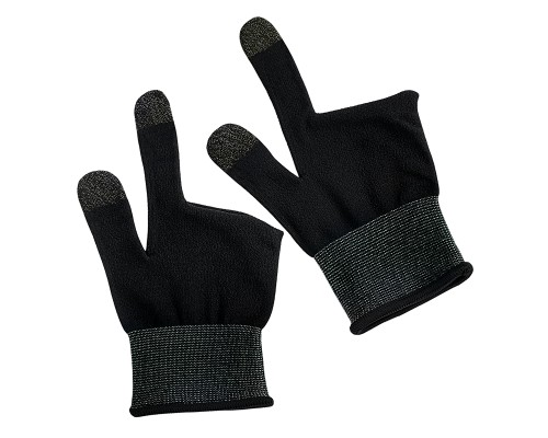 Рукавички ігрові HOCO GA21 Eagle Claw silver fiber two-finger gaming gloves(2PCS pack) Black (6942007666176)