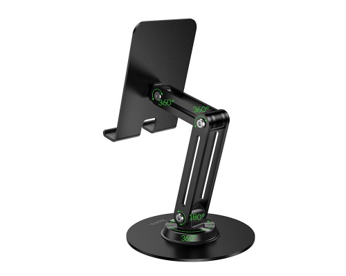 Тримач для телефона HOCO HD15 Suntuoso desktop stand Black (6942007671750)
