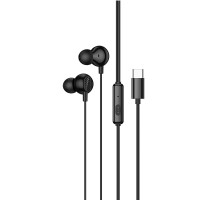 Навушники дротові HOCO M117 Victory universal digital earphones with microphone (Type-C) Black (6942007673235)