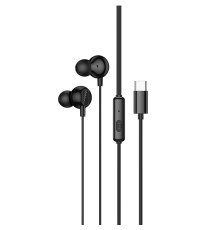 Навушники дротові HOCO M117 Victory universal digital earphones with microphone (Type-C) Black (6942007673235)