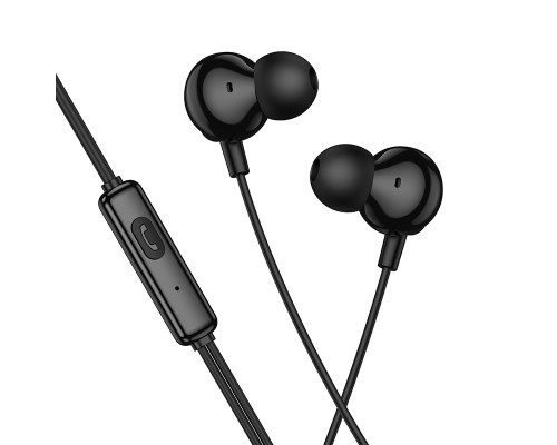 Навушники дротові HOCO M117 Victory universal digital earphones with microphone (Type-C) Black (6942007673235)