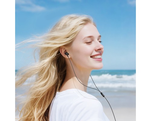 Навушники дротові HOCO M117 Victory universal digital earphones with microphone (Type-C) Black (6942007673235)