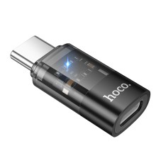Перехідник HOCO UA36D C male to iP female transparent adapter (6942007647236)