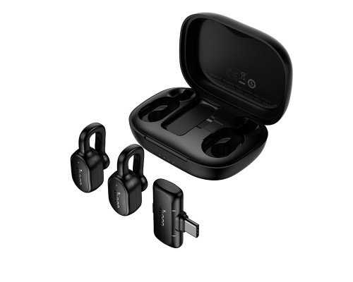 Бездротова мікрофонна система HOCO L27 Ice hidden wireless microphone  (Type-C) Black (6942007680646)