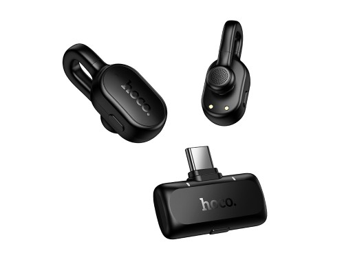 Бездротова мікрофонна система HOCO L27 Ice hidden wireless microphone  (Type-C) Black (6942007680646)