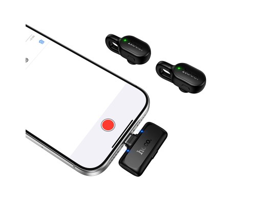 Бездротова мікрофонна система HOCO L27 Ice hidden wireless microphone  (Type-C) Black (6942007680646)