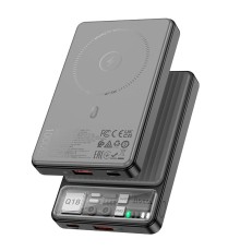 Зовнішній акумулятор HOCO Q18 Tourer 22.5W fully compatible power bank with magnetic fast charging(10000mAh) Black (6942007605182)
