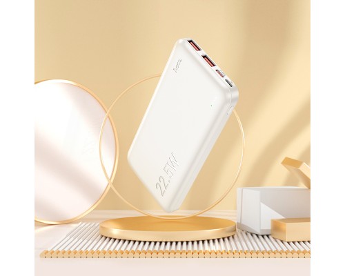 Зовнішній акумулятор HOCO J101 Astute 22.5W fully compatible power bank(10000mAh) White (6931474782489)