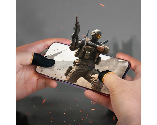 Напальчник ігровий HOCO GA20 Magic Claw carbon fiber gaming finger set(2PCS pack) Black (6942007666169)