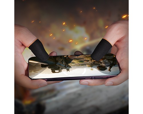 Напальчник ігровий HOCO GA20 Magic Claw carbon fiber gaming finger set(2PCS pack) Black (6942007666169)