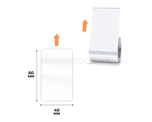 Етикетки NIIMBOT TT40*60-125 Transparent For B1/B21/B3S (A2G88318501) (A2G88318501)