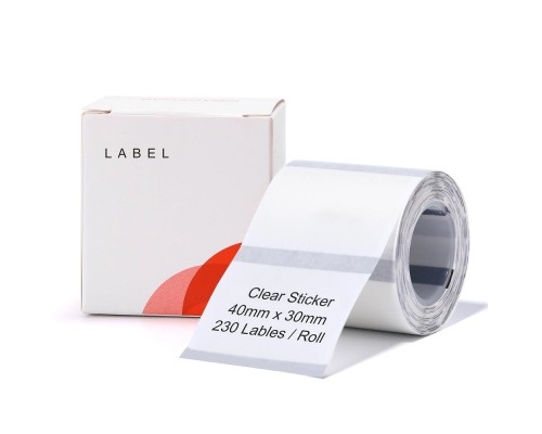 Етикетки NIIMBOT TT40*30-230 Clear For B1/B21/B3S (A2G88318801) (A2G88318801)