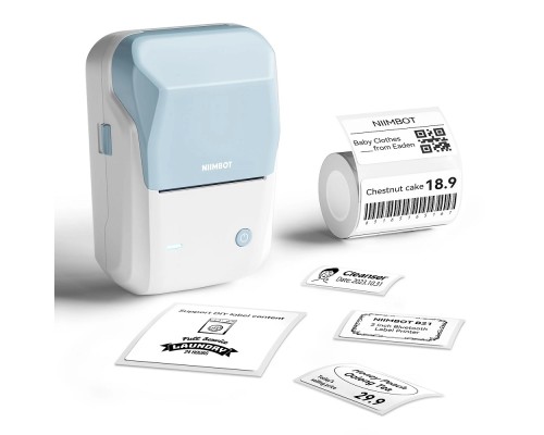 Термопринтер для друку наклейок NIIMBOT B1 Blue (1AC12221605)