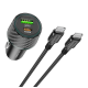 Автомобільний зарядний пристрій BOROFONE BZ21 Brilliant 48W dual port PD30W+QC3.0 car charger set(Type-C to Type-C) Black (6941991101199)