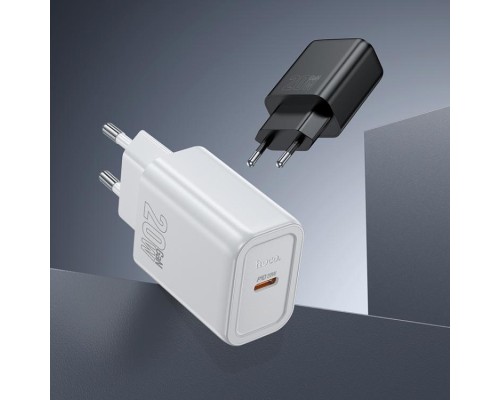Мережевий зарядний пристрій HOCO N60 Gentle single port PD20W charger (EU) White (6942007644181)