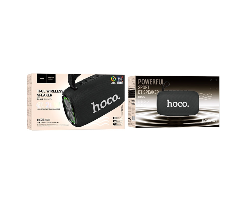 Портативна колонка HOCO HC25 Radiante sports, 10W*2, Black (6942007618847)