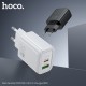 Мережевий зарядний пристрій HOCO N63 Gentle PD30W+QC3.0 charger (EU) Black (6942007644358)