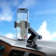 Автотримач для телефона HOCO CA104 vertical and horizontal telescopic gravity vehicle holder Black Metal Gray (6931474766236)