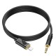 Аудiокабель HOCO UPA30 iP to 3.5mm male, nylon braid, 1m, Black (6942007625494)