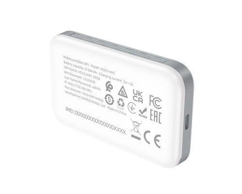 Мобільний роутер HOCO HI41 Mobile portable WiFi (Europe Asia and Africa) White (6942007647984)