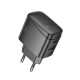 Мережевий зарядний пристрій HOCO CS61A Bright PD30W+QC3.0 charger (EU) Black (6942007638425)