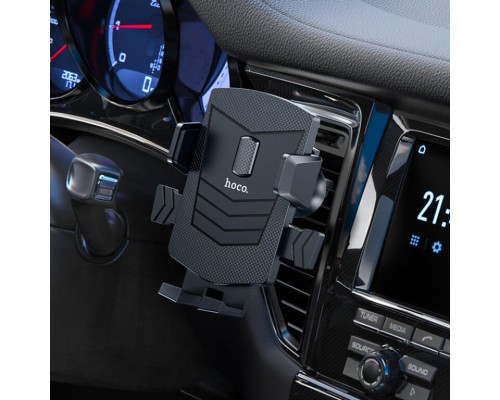 Автотримач для телефона HOCO CA86 Davy one-button air outlet car holder Black (6931474751485)