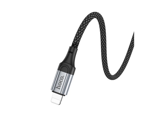 Аудiокабель HOCO UPA26 iP to 3.5mm male, nylon braid, 1m, Black (6942007608817)