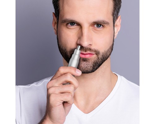 Тример для носа HOCO HP33 electric nose hair trimmer with display Metal gray (6942007623841)