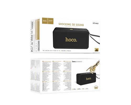 Портативна колонка HOCO HT1 Max Marquis sports BT speaker, 20W*2, Black (6942007654647)