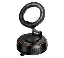 Автотримач для телефона HOCO H105 Journey magnetic car holder with suction cup(multi-scene) Black Orange (6942007680882)
