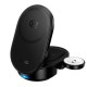 Бездротовий зарядний пристрій HOCO CQ23 Pole Qi2.2 3-in-1 magnetic wireless fast charger Black (6942007676960)